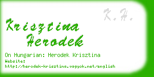 krisztina herodek business card